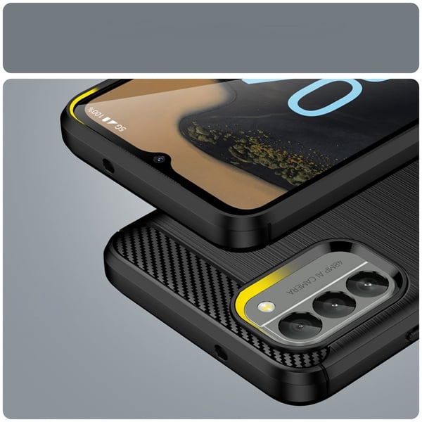 Nokia G400 Mobilskal Carbon Silicone Flexible - Svart