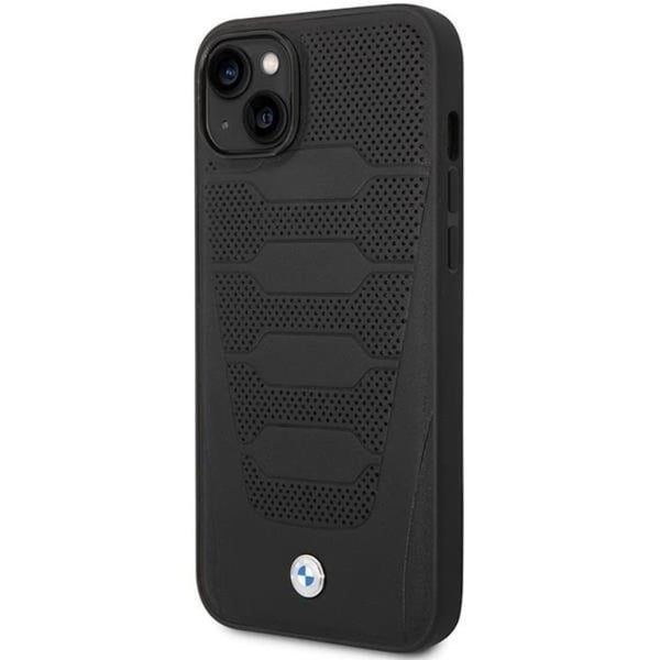 BMW Mobilskal till iPhone 14 Läder Seats Pattern - Svart
