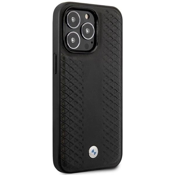 BMW Mobilskal till iPhone 14 Pro Max Magsafe Läder Diamond Pattern