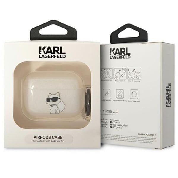 KARL LAGERFELD AirPods Pro -kuori Ikonik Choupette - Läpinäkyvä