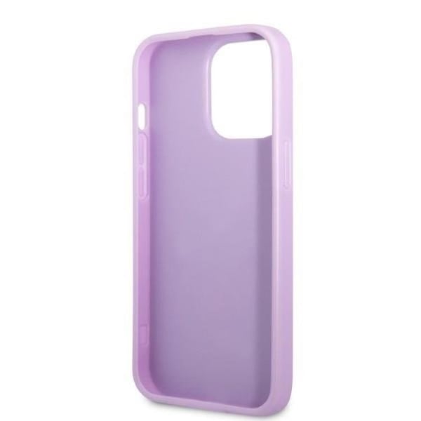 Guess Mobilskal till iPhone 13 Pro Max Saffiano Small Metall Logo - Lila