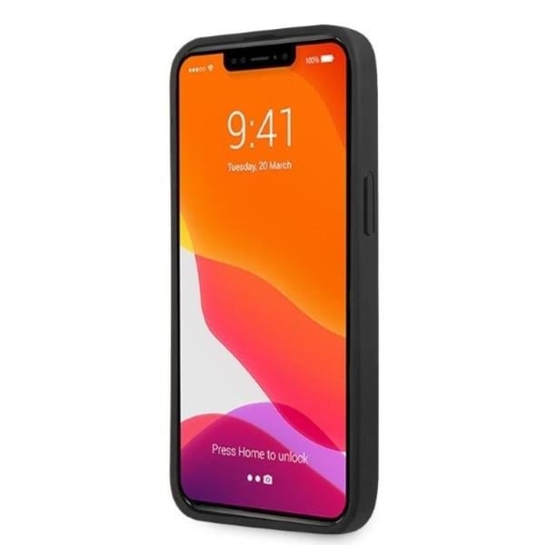 AMG Mobilskal till iPhone 13 Pro/13 Läder Curved Lines - Svart