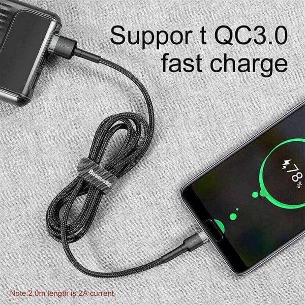 BASEUS Cafule USB-C til USB-A kabel 0.5M - Sort