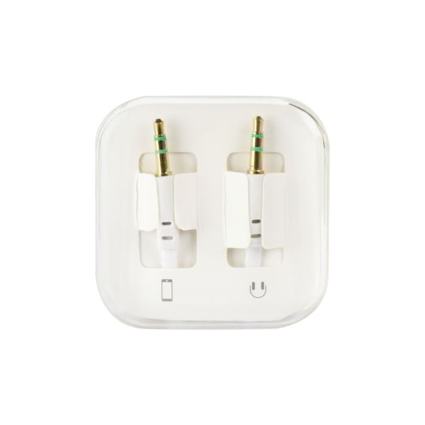 Platt AUX kabel 3.5mm Jack vit 1m