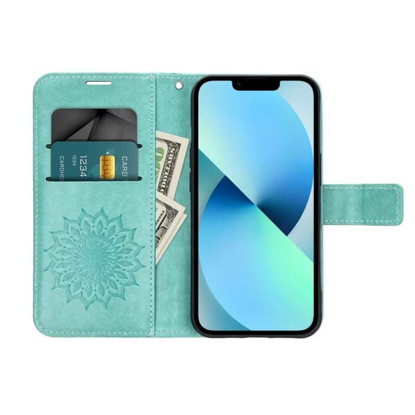 MEZZO plånboksfodral för Samsung A14 4G mandala grön