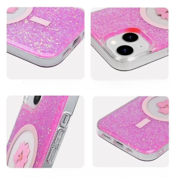 BOOM Mobilskal till iPhone 14 Magsafe Drop-Proof - Lila Flower