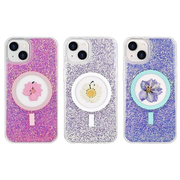 BOOM Mobilskal till iPhone 13 Magsafe Drop-Proof - Rosa Flower