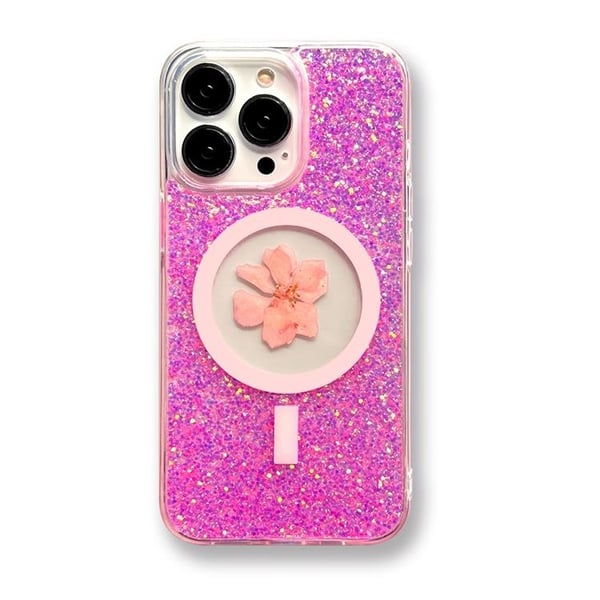 BOOM Mobilskal till iPhone 13 Pro Magsafe Drop-Proof - Rosa Flower