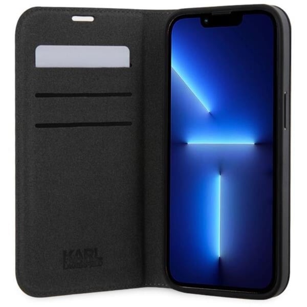Karl Lagerfeld iPhone 14 Pro Lompakkokotelo Saffiano Karl