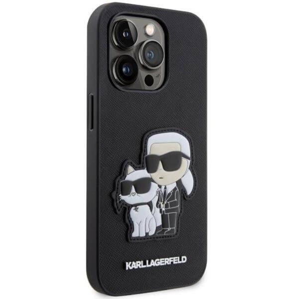 Karl Lagerfeld Matkapuhelimen kuori iPhone 14 Pro Max Saffiano Karl & Choupette