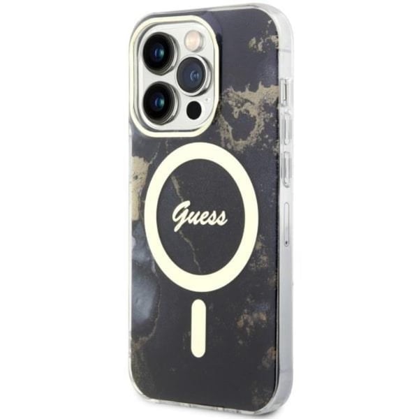 Guess Mobilskal till iPhone 14 Pro Max MagSafe Guld Marble - Svart