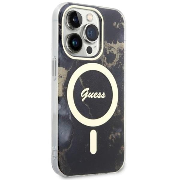 Guess Mobilskal till iPhone 14 Pro Max MagSafe Guld Marble - Svart