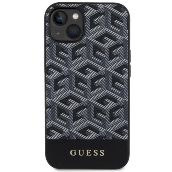Guess Mobilskal till iPhone 14 MagSafe GCube Stripes - Svart