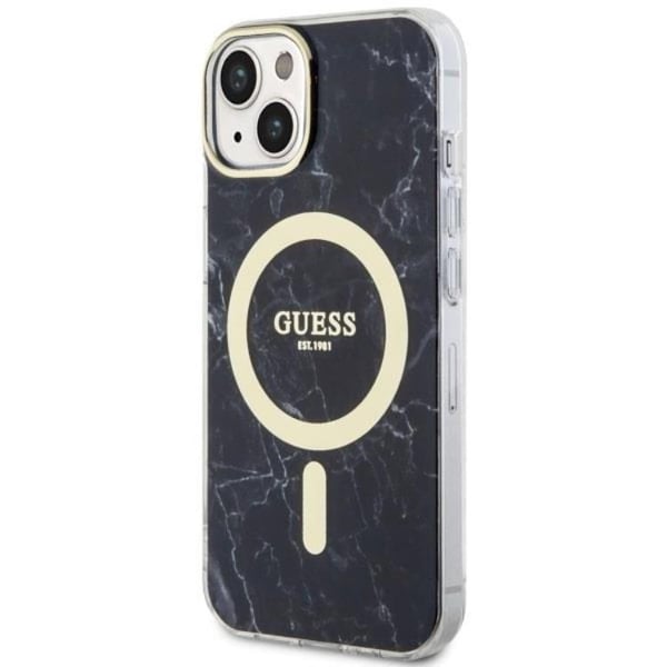 Guess Mobilskal till iPhone 14 MagSafe Marble - Svart