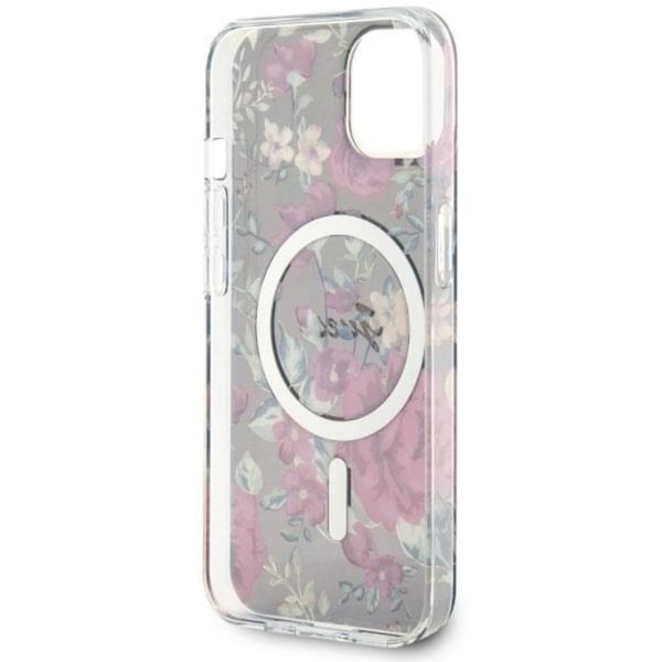 Guess Mobilskal till iPhone 14 MagSafe Flower - Grön/Khaki