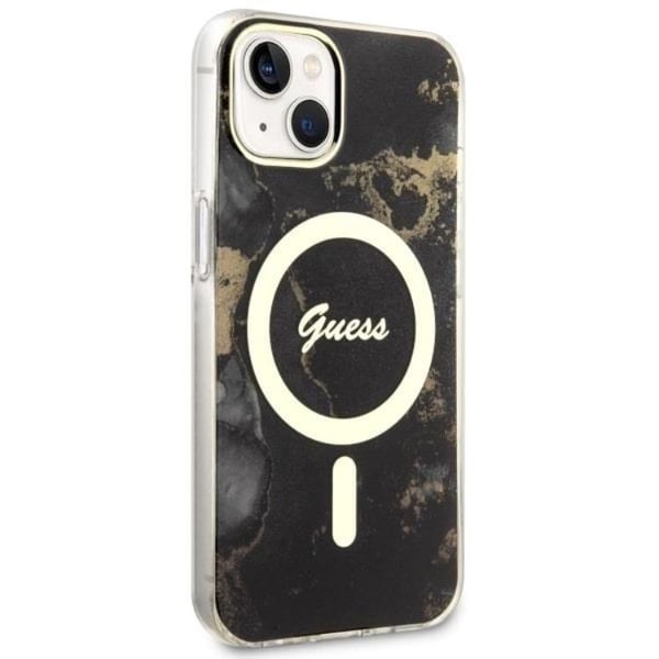 Guess Mobilskal till iPhone 14 Plus MagSafe Guld Marble - Svart