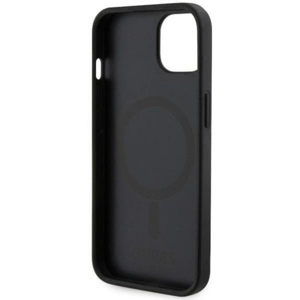 Guess Mobilskal till iPhone 14 Plus MagSafe GCube Stripes - Svart