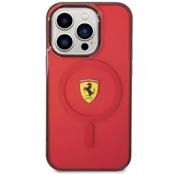Ferrari Mobilskal till iPhone 14 Pro Max Magsafe Translucent - Röd