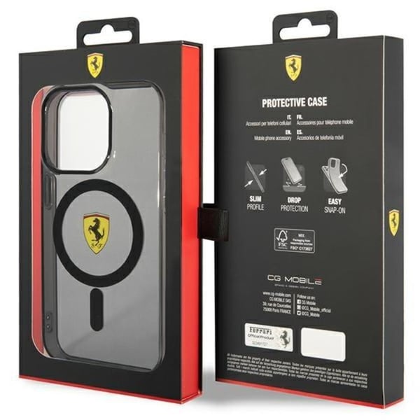 Ferrari Mobilskal till iPhone 14 Pro Magsafe Translucent - Svart