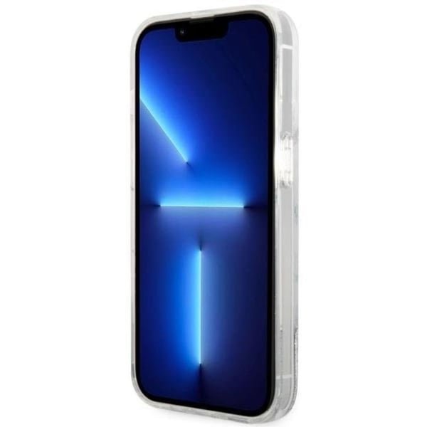 Guess Mobilskal till iPhone 14 Pro Liquid Glitter Marble - Vit
