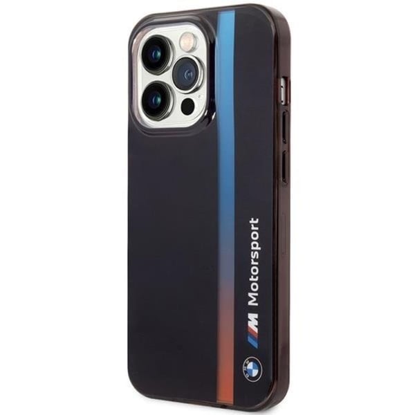 BMW Mobilskal till iPhone 14 Pro IML Tricolor Stripe - Svart