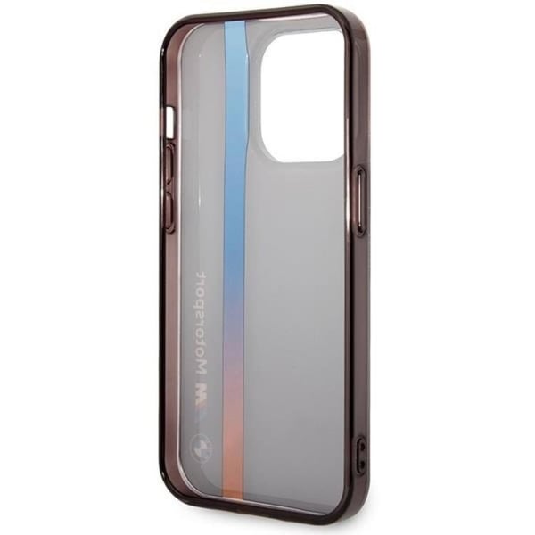 BMW Mobilskal till iPhone 14 Pro Max IML Tricolor Stripe - Svart