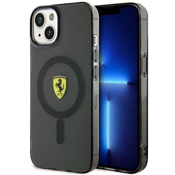 Ferrari Mobilskal till iPhone 14 Plus Magsafe Translucent - Svart