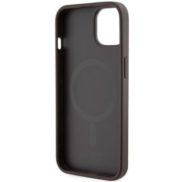 Guess Mobilskal till iPhone 14 Plus MagSafe GCube Stripes - Brun