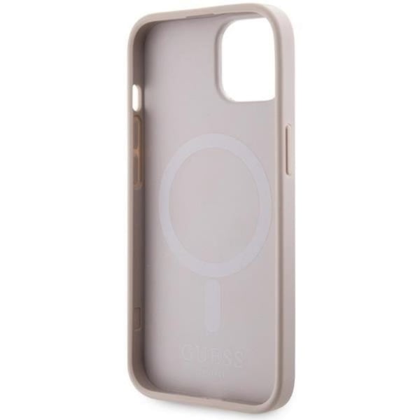 Guess Mobilskal till iPhone 14 MagSafe Printed Stripes - Rosa