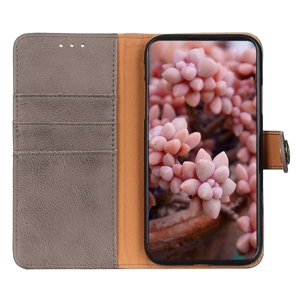 KHAZNEH Galaxy A24 4G Plånboksfodral Cowhide - Grå