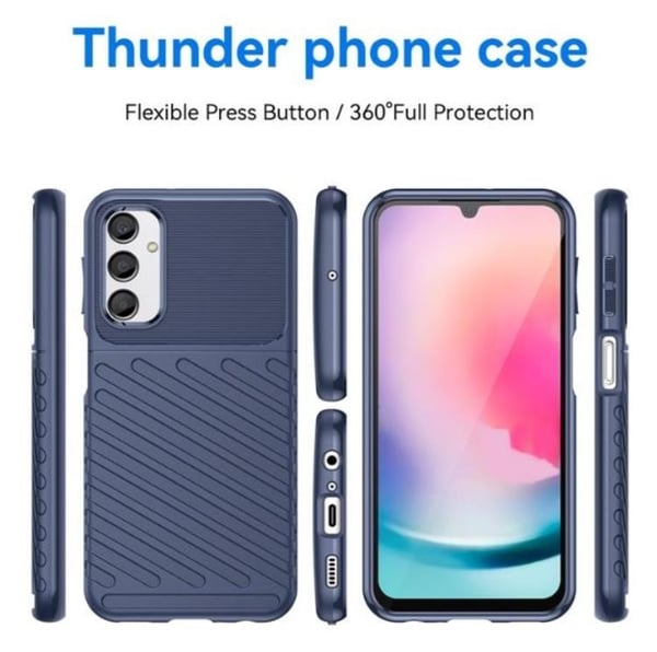 Mobilskal till Galaxy A24 4G Thunder Twill - Blå
