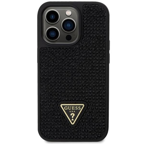 Guess Mobilskal till iPhone 14 Pro Max Rhinestone Triangle - Svart