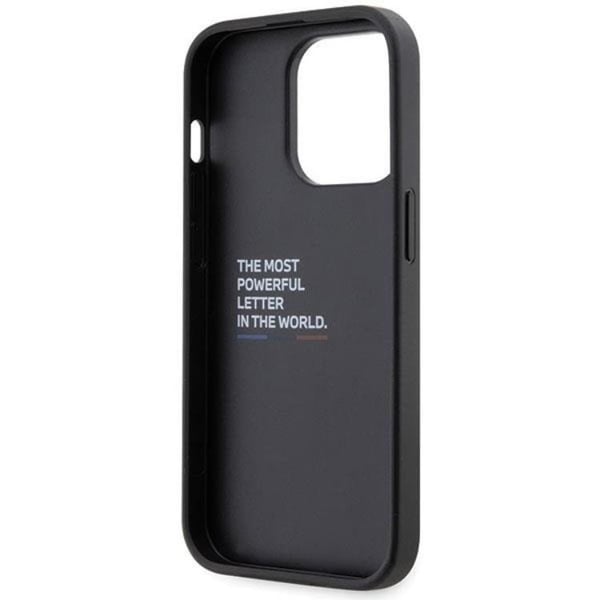 BMW Mobilskal till iPhone 14 Pro Grip Hot Stamp - Svart