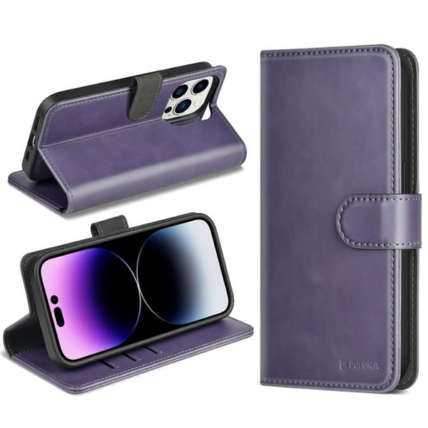 Puloka iPhone 14 Pro Max Lompakkokotelo Magsafe 2in1 - Violetti
