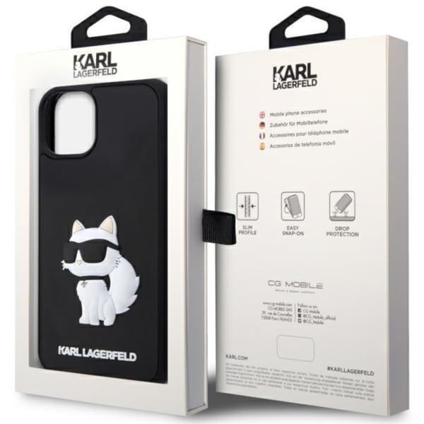 Karl Lagerfeld Mobilskal till iPhone 14 Plus Rubber Choupette 3D