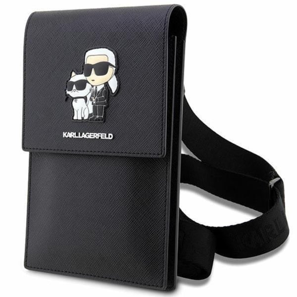 Karl Lagerfeld Halsbandsfodral Saffiano Karl & Choupette - Svart