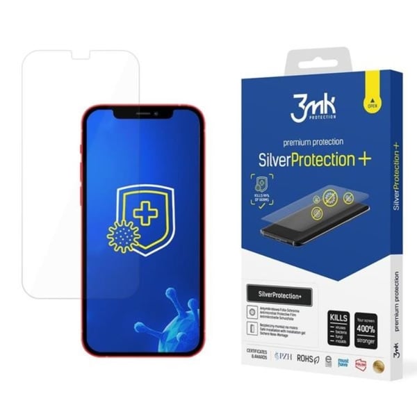3mk iPhone 12 Pro Max Plastfilm skärmskydd Silver Protection+