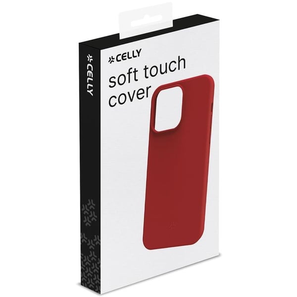 Celly iPhone 15 Cromo Soft Rubber -kuori - Punainen