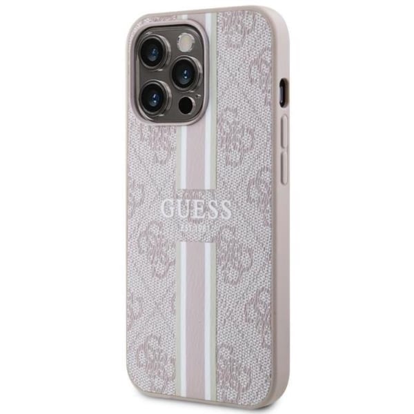 Guess Mobilskal till iPhone 13 Pro/13 MagSafe Printed Stripes - Rosa