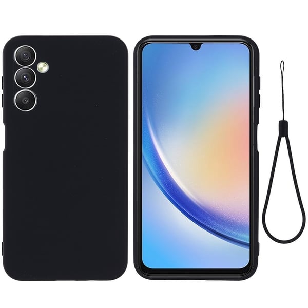 Mobilskal till Galaxy A24 4G Liquid Silicone - Svart