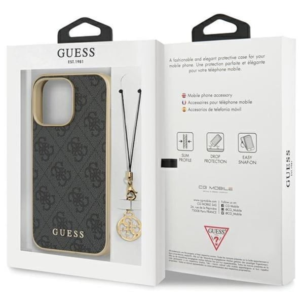 Guess Mobilskal till iPhone 14 Pro Charms Collection - Grå