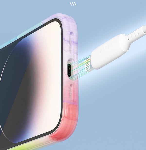 BOOM Mobilskal till iPhone 14 Plus Magsafe Vattenfärg - Blå