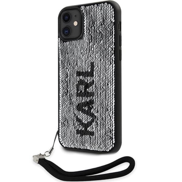 Karl Lagerfeld Mobilskal till iPhone 11/XR Sequins Cord - Silver