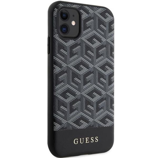 Guess Mobilskal till iPhone 11/XR Magsafe Cube Stripes - Svart
