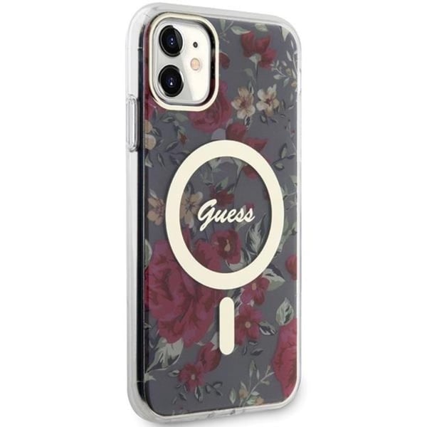 Guess Mobilskal till iPhone 11/XR Magsafe Flower - Grön/Khaki