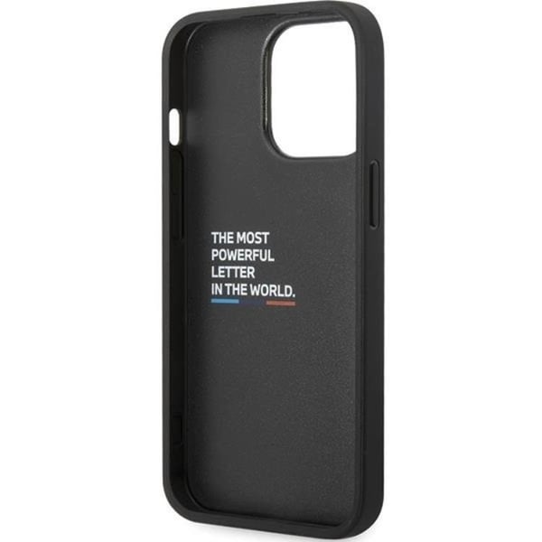 BMW Mobilskal till iPhone 13 Pro Max Läder Carbon - Svart