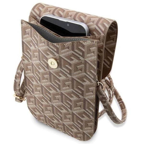 Guess Halsbandsfodral GCube Stripe - Brun