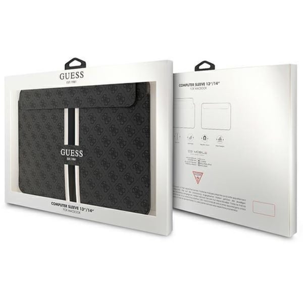 Guess Datorfodral 14" Printed Stripes - Svart