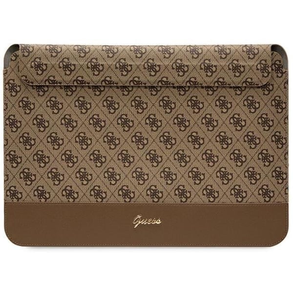 Guess Datorfodral 14" Stripe Metall Logo - Brun