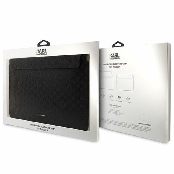 Karl Lagerfeld Datorfodral 14" Saffiano Plaque - Svart